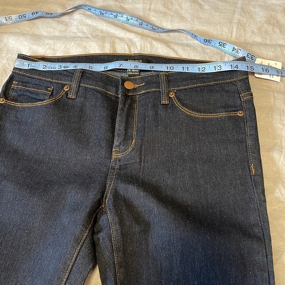 NWT Skinny Denim Jeans 28x28 Indigo Ankle Stretch Forever21 Classic Casual - Picture 12 of 13
